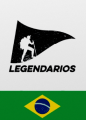 selo legendário com bandeira do brasil